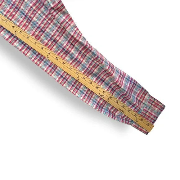 Ralph Lauren Polo Men's Long Sleeve Button Front Shirt Size L Pink Muliti Plaid - Picture 6 of 7